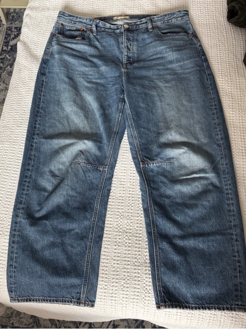 Madewell Wide-Leg Blue Denim Jeans